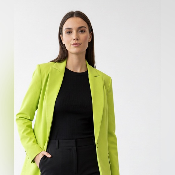 INC International Concepts Bright Green Blazer New size L - Picture 3 of 11